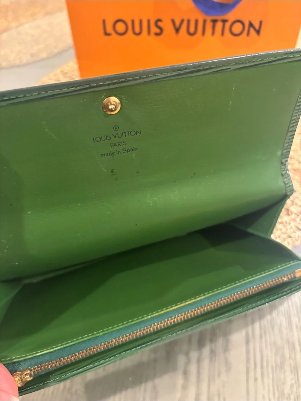 Louis Vuitton Dark Green Epi Leather Long Wallet-Sarah style